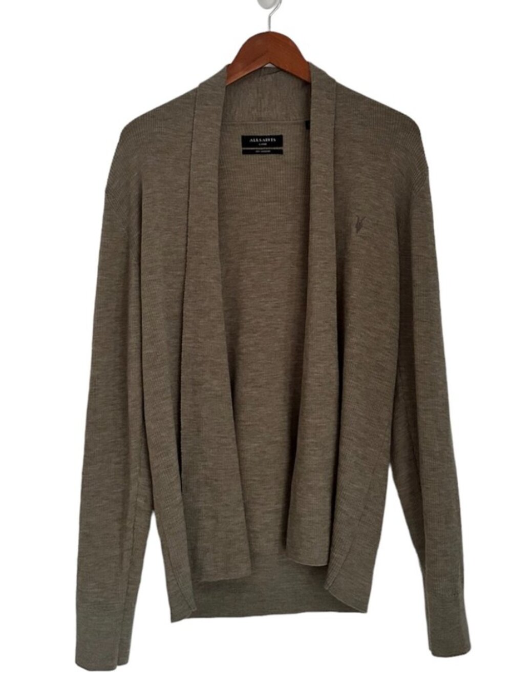 All Saints Merino Wool Slim Fit Cardigan Size L
